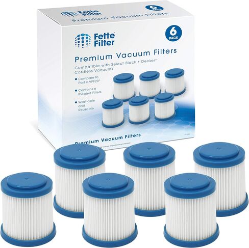 VPF20 Vacuum Pleated Washable Filter Replacement Compatible with BLACK+DECKER 2in1 SMARTTECH cordless stick vacuum Includes 4 Premium Replacements for Select Black Decker Models. in Saudi Arabia