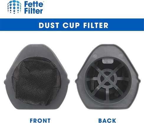 فلتر Fette - فلتر كأس الغبار متوافق مع طرازات المكانس الكهربائية المحمولة باليد من Shark Cordless Pet Perfect Lithium-Ion LV800 LV801 LV801C مع الجزء # XDCF800. (عبوة من 12 قطعة) in Kuwait