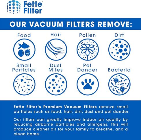 فلتر Fette - فلتر كأس الغبار متوافق مع طرازات المكانس الكهربائية المحمولة باليد من Shark Cordless Pet Perfect Lithium-Ion LV800 LV801 LV801C مع الجزء # XDCF800. (عبوة من 12 قطعة) in Kuwait