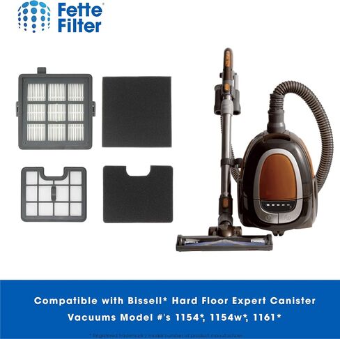 Fette Filter - Filter Set Compatible with Bissell Hard Floor Expert Canister Vacuum Series 1154 & 1161 Contains- 1 PreMotor 1 Sponge 1 Post Motor 1 Foam Part #s 1602084, 1602085, 1602086, 1602094. in Saudi Arabia
