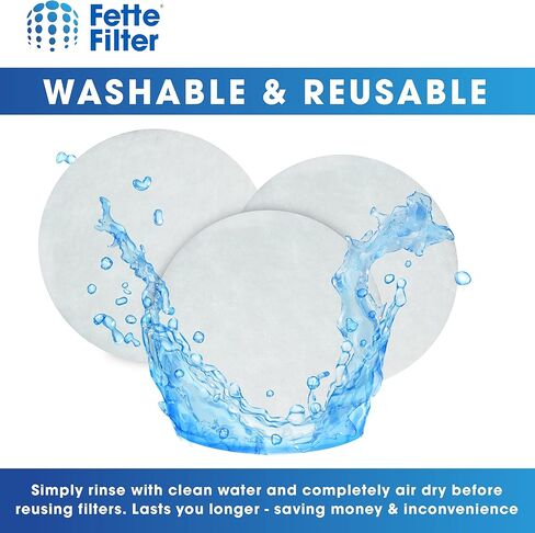 Fette Filter - 18P0 Secondary Filter for Garage Pro Wet/Dry Vacs Compatible with Bissell Part # 2030165, 203-0165 - Pack of 6 in Kuwait