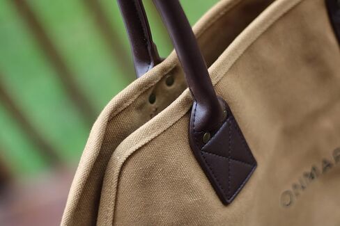 اونمارو شنطة حمل خشبية من القماش المشمع شديد التحمل، شنطة كبيرة لحمل الحطب، للتخييم في الهواء الطلق، ملحقات موقد الشواء. 2 نمط (مفتوح، جدار جانبي مغلق) كومبو حقيبة توت، اخضر/بني in Kuwait