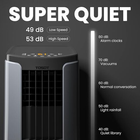 TOSOT 8,000 BTU(ASHRAE) 5,000 BTU (DOE) Portable Air Conditioner Quiet, Remote Control, Built-in Dehumidifier, Fan, Easy Window Installation Kit - Cool Rooms Up to 300 Square Feet in Saudi Arabia