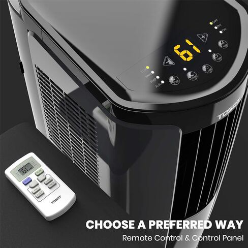 TOSOT 8,000 BTU(ASHRAE) 5,000 BTU (DOE) Portable Air Conditioner Quiet, Remote Control, Built-in Dehumidifier, Fan, Easy Window Installation Kit - Cool Rooms Up to 300 Square Feet in Saudi Arabia