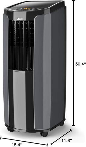 TOSOT 8,000 BTU(ASHRAE) 5,000 BTU (DOE) Portable Air Conditioner Quiet, Remote Control, Built-in Dehumidifier, Fan, Easy Window Installation Kit - Cool Rooms Up to 300 Square Feet in Saudi Arabia