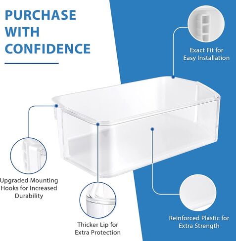 UPGRADED Lifetime Appliance DA97-12657A Door Shelf Basket Bin (LEFT) Compatible with Samsung Refrigerator in Saudi Arabia