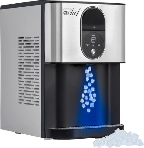 ديكو شيف، ماكينة صنع الثلج ذاتي التوزيع، 46 رطل في اليوم، ثلج تلقائي قابل للمضغ، 1.8 رطل في الساعة in Kuwait
