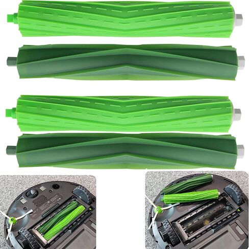 2 Set Replacement Parts Roller Brushes Compatible for iRobot Roomba E&I Series E5 E6 j Series j7 j7+ i Series i7 i7+ i7 Plus i1 i1+ i3 i3+ i4 i4+ i6 Vacuum Cleaner Accessory, Rubber Brush in Saudi Arabia