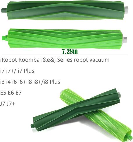 2 Set Replacement Parts Roller Brushes Compatible for iRobot Roomba E&I Series E5 E6 j Series j7 j7+ i Series i7 i7+ i7 Plus i1 i1+ i3 i3+ i4 i4+ i6 Vacuum Cleaner Accessory, Rubber Brush in Saudi Arabia