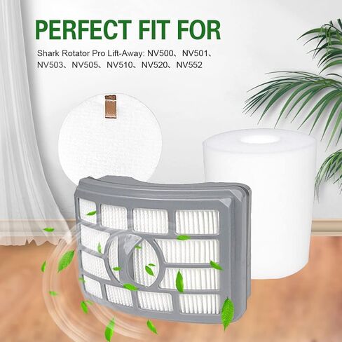 Gogintik 1+3+3 حزمة استبدال مرشح Vac مناسب لمرشحات Shark Rotator Vac Pro Lift-Away NV500، NV501، NV502، NV503، NV505، NV510، NV520، NV552، UV560، NV642، ZU780، ZU782، ZU785 in Kuwait
