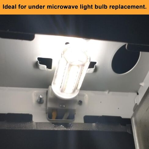 G8 LED Bulb 3W, WB25X10019 Halogen Bulb 20W Replacement for GE Microwave Oven Light, T4 JCD Type G8 Bi-Pin Base, 120 Volt, Daylight White 6000K, 2-Pack in Saudi Arabia