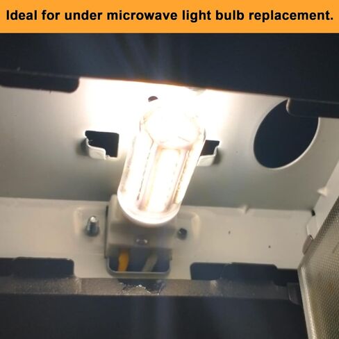 G8 LED Bulb 3W, WB25X10019 Halogen Bulb 20W Replacement for GE Microwave Oven Light, T4 JCD Type G8 Bi-Pin Base, 120 Volt, Daylight White 6000K, 2-Pack in Saudi Arabia