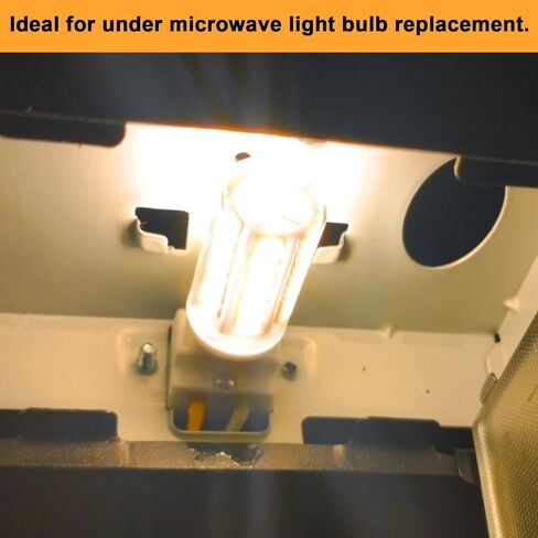 G8 Led Bulb Dimmable Under Microwave Light Bulb 50W Halogen Replacement for GE Samsung LG Over The Range Microwave Hood, 120V 5W 500LM Daylight White 6000K, Replaces WB08X10057 WB08X10051, 2-Pack in Kuwait