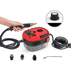 EDYYDS 2500W High Pressure Steam Cleaner, Hand-Held Portable Steam Cleaning Machine Six Gears Adjustable,for Home Use Grout Tile Car Detailing Kitchen Bathroom,with Cleaning kit Tool,Red in Saudi Arabia
