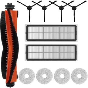 مجموعة ملحقات بديلة متوافقة مع مكنسة Dreametech L10s Ultra Robot الكهربائية، 1 فرشاة رئيسية، 2 فلتر، 4 وسادة ممسحة، 4 فرشاة حافة in Kuwait