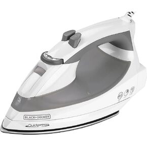 Black & Decker F976 Quickpress Iron with Smart Steam Technology, White/Silver in Saudi Arabia