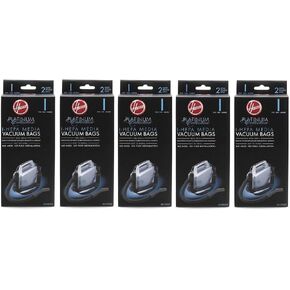 Hoover Platinum Collection Canister Vacuum Cleaner Type I HEPA Bag (2-Pack), 2 Count, AH10005