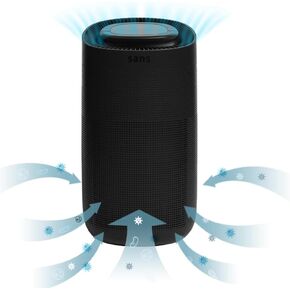 Sans HEPA 13 Air Purifier - Black - 1560ft² Ultra-Quiet Home Air Purifier, Pre-Filter, Activated Carbon, UV-C Light, Protect from Odors, Smoke, Pollutants, Allergens, Dust, Dander, Harmful Chemicals in Saudi Arabia