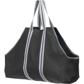 ShelterLogic 90418 20" Heavy-Duty Open Ended Water-Repellent Log Holder Firewood Carrier Bag, Black in Saudi Arabia