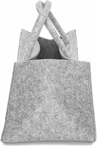 18x11x10 inch Firewood Carrier Log Tote Bag Fireplace Log Carrier Holders Woodpile Rack Fire Wood Carrying Felt Bag Shopping Reusable Handbag,Outdoor Toys Small Basket Kindling Storage Bag (Black) in Saudi Arabia