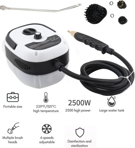 Steam Cleaner ECUTEE High Pressure Steam Cleaning Machine 2500W Electric Handheld Portable Steam Cleaner Automatic Pumping for Kitchen Bathroom Furniture Car Detailing Seat in Kuwait