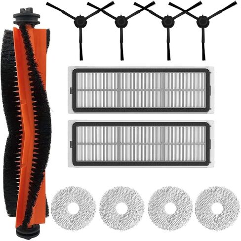 مجموعة ملحقات بديلة متوافقة مع مكنسة Dreametech L10s Ultra Robot الكهربائية، 1 فرشاة رئيسية، 2 فلتر، 4 وسادة ممسحة، 4 فرشاة حافة in Kuwait