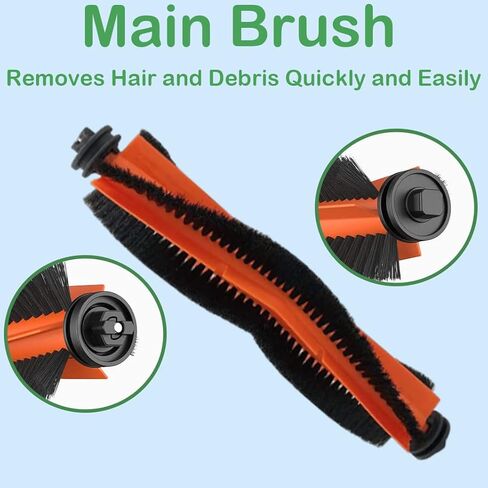 مجموعة ملحقات بديلة متوافقة مع مكنسة Dreametech L10s Ultra Robot الكهربائية، 1 فرشاة رئيسية، 2 فلتر، 4 وسادة ممسحة، 4 فرشاة حافة in Kuwait