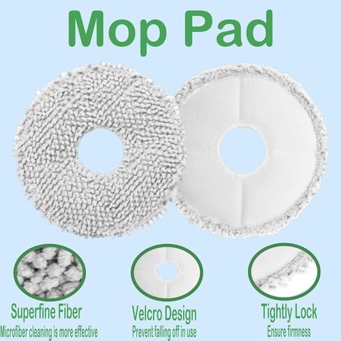 مجموعة ملحقات بديلة متوافقة مع مكنسة Dreametech L10s Ultra Robot الكهربائية، 1 فرشاة رئيسية، 2 فلتر، 4 وسادة ممسحة، 4 فرشاة حافة in Kuwait