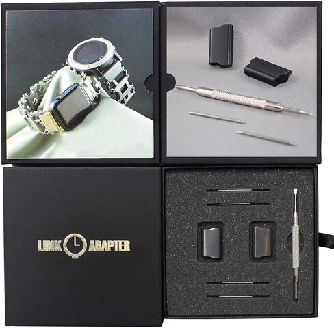 Link- watch adapter compatible with LEATHERMAN TREAD LT - Black (Lug size 22mm, Black, TREAD LT) in Saudi Arabia