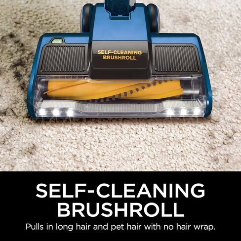 Shark HV343AMZ Rocket Corded Stick Vacuum with Self-Cleaning Brushroll, Lightweight & Maneuverable, Perfect for Pet Hair Pickup, Converts to a Hand Vacuum, with Crevice & Upholstery Tools, Blue/Silver in Saudi Arabia