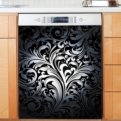Moderock Magnetic Dishwasher Door Cover for Kitchen Decorate, Refrigerator Magnetic Cover, Fridge Panels, Home Cabinet Decals Appliances Stickers. in Kuwait