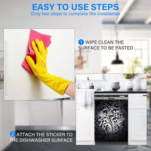 Moderock Magnetic Dishwasher Door Cover for Kitchen Decorate, Refrigerator Magnetic Cover, Fridge Panels, Home Cabinet Decals Appliances Stickers. in Kuwait