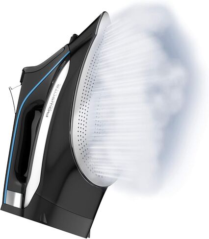 مكواة بخار بقاعدة من الفولاذ المقاوم للصدأ من روينتا سمارت تيمب للملابس 380 فتحة ميكروستيم، قطن، صوف، بولي، حرير، كتان، نايلون 1725 واط، كي الملابس بالبخار، قوي، إيقاف تلقائي DW3261 in Kuwait