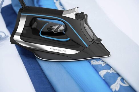 مكواة بخار بقاعدة من الفولاذ المقاوم للصدأ من روينتا سمارت تيمب للملابس 380 فتحة ميكروستيم، قطن، صوف، بولي، حرير، كتان، نايلون 1725 واط، كي الملابس بالبخار، قوي، إيقاف تلقائي DW3261 in Kuwait