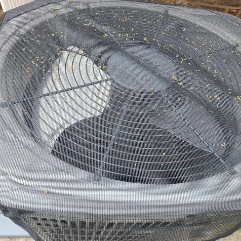 Air Conditioner Covers for Outside Units Central Ac Cover Leaf Guard Heavy Duty Mesh AC Defender for Outdoor Square Units, All Season Black (28 X 28 Inch) in Kuwait