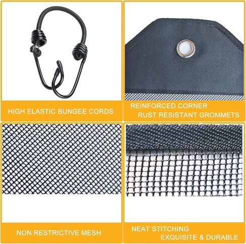 Air Conditioner Covers for Outside Units Central Ac Cover Leaf Guard Heavy Duty Mesh AC Defender for Outdoor Square Units, All Season Black (28 X 28 Inch) in Kuwait