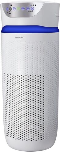 Homedics 5-in-1 UV-C Air Purifier - 360-Degree HEPA Filter for 170 Sq Ft, Air Purifiers for Bedroom and Home with Essential Oil Pads and Built-In Timer, 3 Speed Settings for Small Rooms, Black in Saudi Arabia