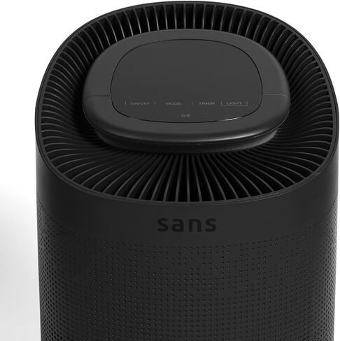 Sans HEPA 13 Air Purifier - Black - 1560ft² Ultra-Quiet Home Air Purifier, Pre-Filter, Activated Carbon, UV-C Light, Protect from Odors, Smoke, Pollutants, Allergens, Dust, Dander, Harmful Chemicals in Saudi Arabia