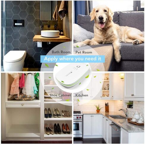 منقي هواء اوزون وايوني صغير 2 في 1 من اموركاسا، يعمل على تنقية الهواء والتخلص من الروائح الكريهة in Kuwait