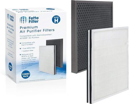 Fette Filter - FLT9200 True HEPA Air Purifier Filter H and Carbon Combo Pack Compatible with FLT9200 for AC9200 Air Purifier - (1 HEPA & 1 Carbon Filter) in Saudi Arabia