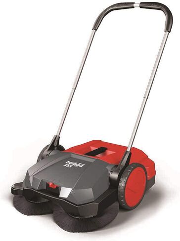 BISSELL BigGreen BG355 Deluxe Triple Brush Push Power Sweeper, 21", 9 gal Debris Container, 43" Height, 21" Width, Polypropylene, Green in Saudi Arabia
