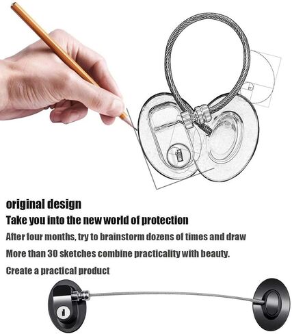 4 Pack Refrigerator Locks with 8 Keys,Child Safety Fridge Lock,Refrigerator Lock Combination,Mini Fridge Lock, File Drawer Lock,Toilet Seat Lock with Strong Adhesive (White/Black) in Saudi Arabia