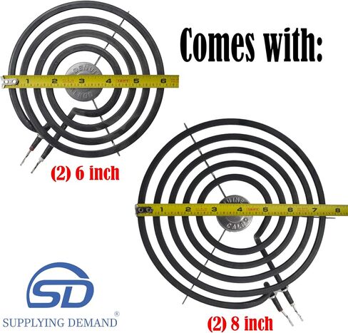 Supplying Demand WB30T10074 WB30T10078 4 Piece Electric Range Surface Element Replacement Kit in Saudi Arabia