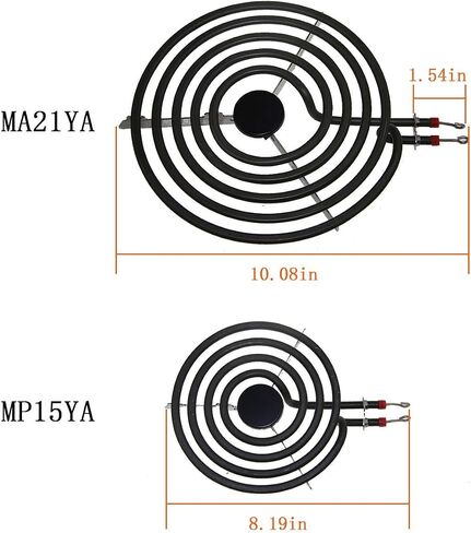 MP22YA For Hardwick & Jenn Air & Kenmore & Norge & Whirlpool Electric Range Stove 6 Pack Electric Range Burner Element Unit Set - 2 MP15YA 6" and 2 MP21YA 8"and 2 330031 Receptacle kits in Saudi Arabia