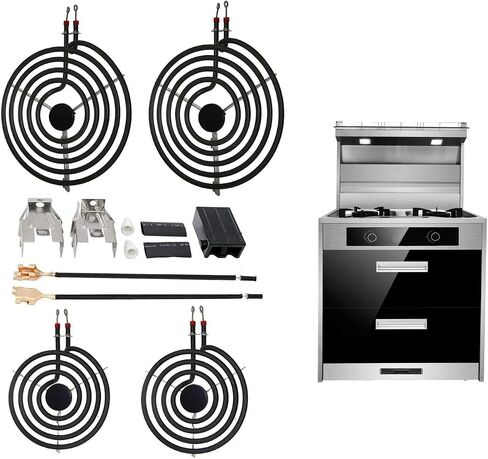 MP22YA For Hardwick & Jenn Air & Kenmore & Norge & Whirlpool Electric Range Stove 6 Pack Electric Range Burner Element Unit Set - 2 MP15YA 6" and 2 MP21YA 8"and 2 330031 Receptacle kits in Saudi Arabia