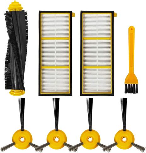 ملحقات iboodihouse بديلة/متوافقة مع مكنسة Shark ION Robot الكهربائية RV700 RV720 RV750 RV755 (1 فرشاة رئيسية دوارة و2 فلتر و4 فرش جانبية و1 فرشاة تنظيف) in Kuwait