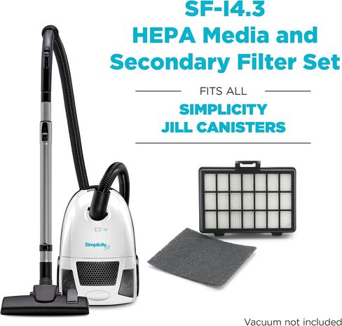 Simplicity Genuine SF-I4.3 Filter Set with HEPA Media for Jill Canister Vacuum Cleaner, Jill Replacement Filter Only in Saudi Arabia