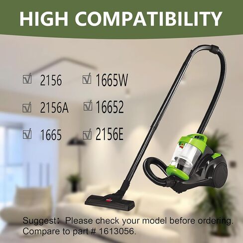 فلتر مكنسة كهربائية متوافق مع Bissell 2156 2156A 1665 1665W 16652 2156E Zing Bagless Canister Vacuum. قارنه بالجزء رقم 1613056 (عبوتين) in Kuwait