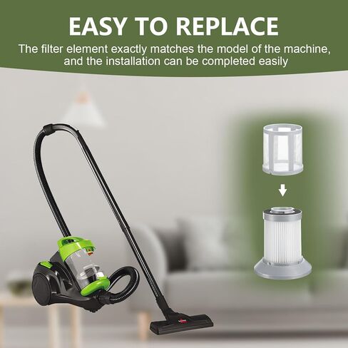 فلتر مكنسة كهربائية متوافق مع Bissell 2156 2156A 1665 1665W 16652 2156E Zing Bagless Canister Vacuum. قارنه بالجزء رقم 1613056 (عبوتين) in Kuwait