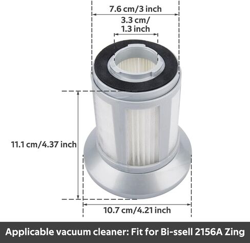 فلتر 2156A للمكنسة الكهربائية Bissell Zing Canister 2156A، 1665، 16652، 1665W استبدال الفلتر قطعتين، رقم الجزء 1613056 in Kuwait